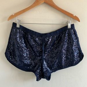 Victoria’s Secret sequin shorts dark blue size Medium